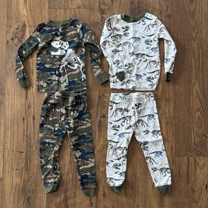 Toddler boys dinosaur pajamas, bundle of 2, size 2T